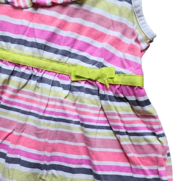 Circo Bright Color Striped Dress With Asymmetrical Ruffle - Picture 3 of 4